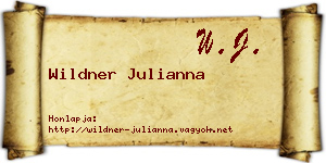 Wildner Julianna névjegykártya